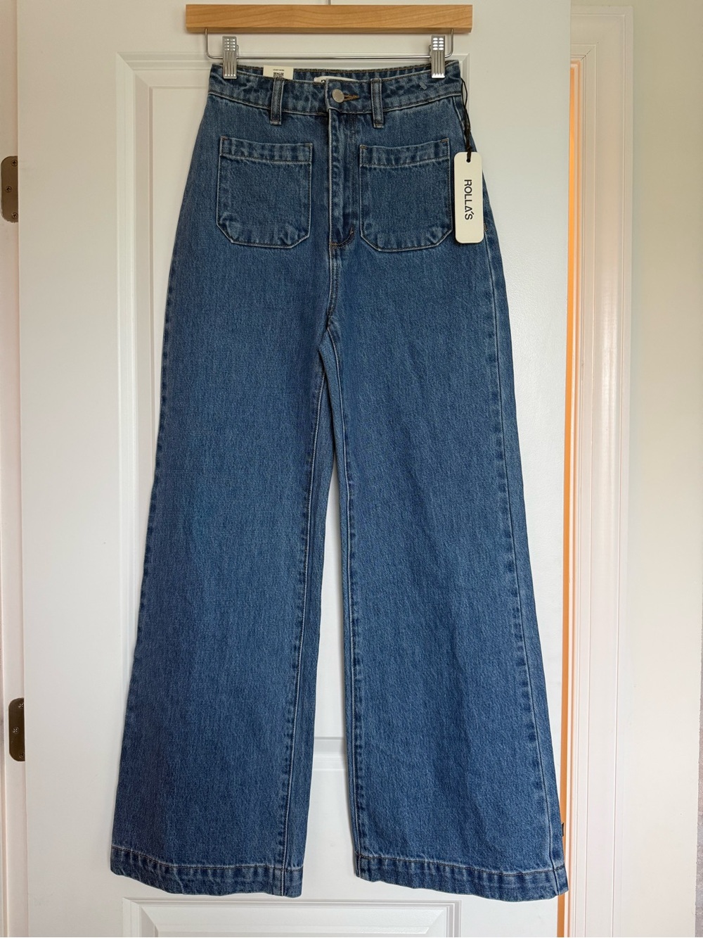 ROLLA'S Ashley Blue Wide-Leg High-Rise Jeans